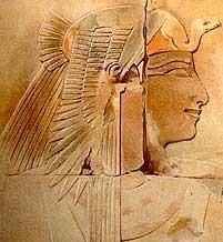 Queen Ahmes wearing the vulture headdress